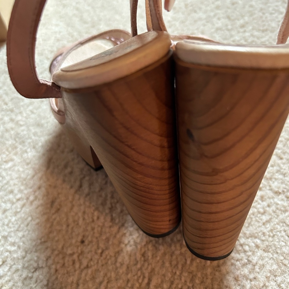 Free People Dusty Rose Crisscross Wedge Sandals - Picture 5 of 6